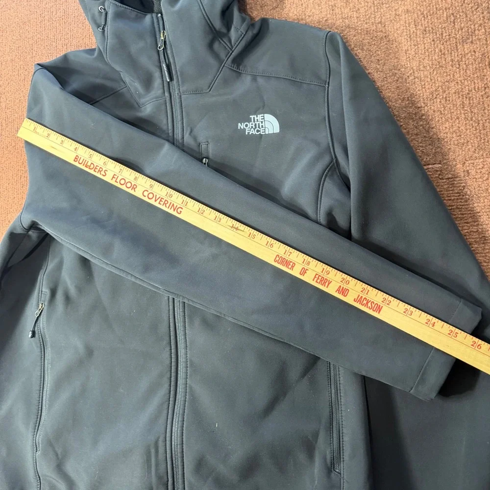 The North Face Apex Bionic Hooded Softshell Jacket Black Mens Medium WindWall A+